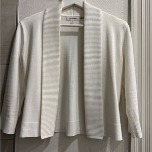 Calvin Klein White Cardigan Sweater